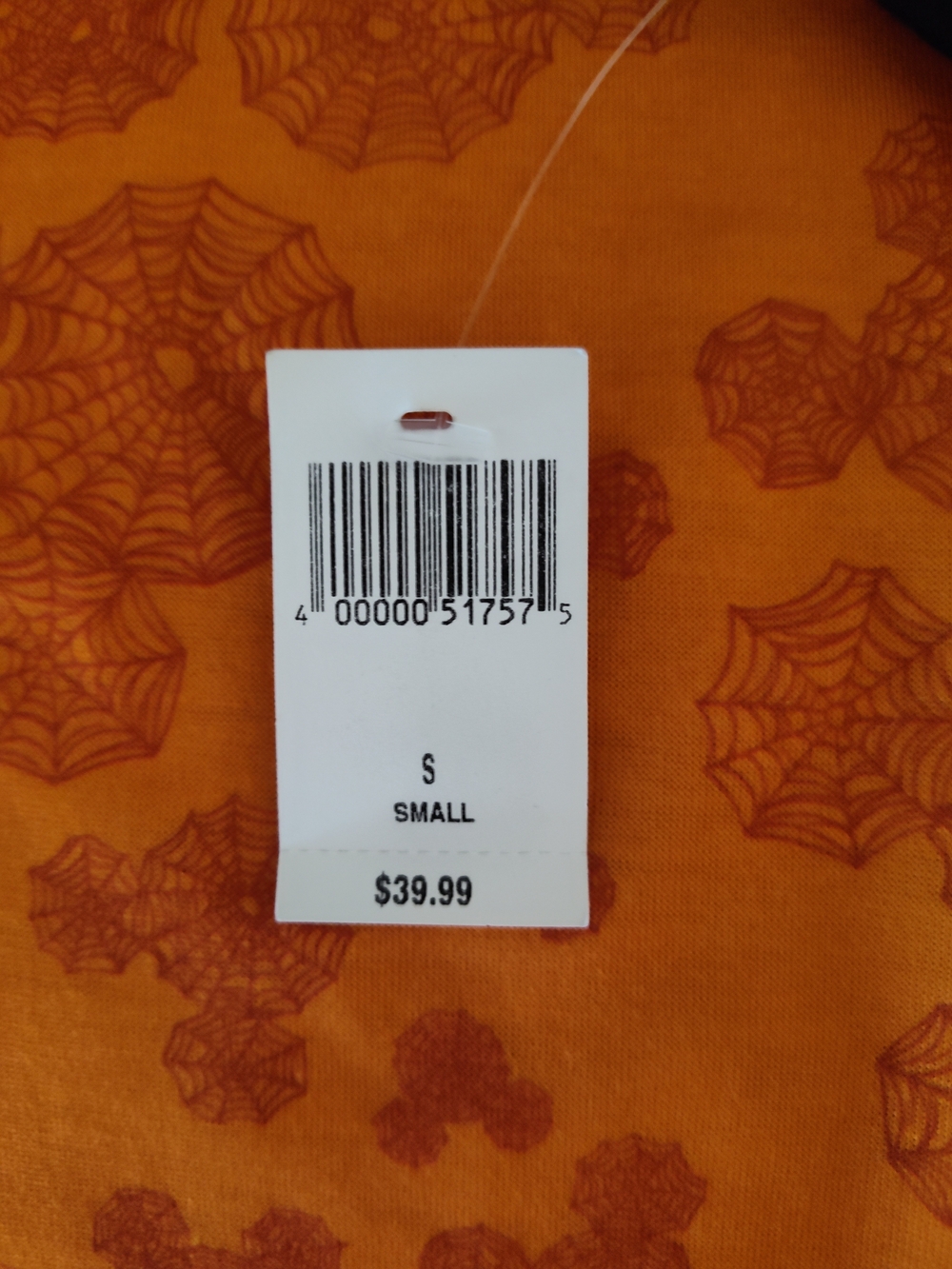 Disney Halloween Orange and Black Short Sleeve Tee with Mickey Pattern - Picture 4 of 5